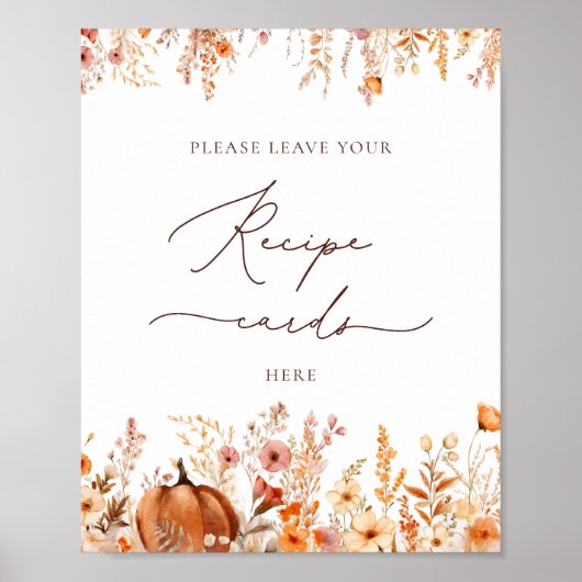 ボホ秋パンプキ離れンあなたのレシピカードはこちら ポスター (正面)