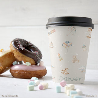 ボホ秋パーソナライズされた赤ちゃんシャワー紙カップ 紙コップ