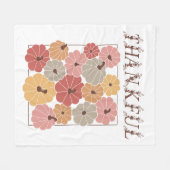 ボホ秋ファームハウスサンクフルシーズン2サンクスギビング フリースブランケット (正面(横))