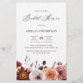 ボホ秋フラワーズブライダルシャワー招待 (正面)