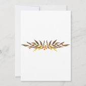 ボホ秋フラワーリース結婚ズ セーブザデート (裏面)