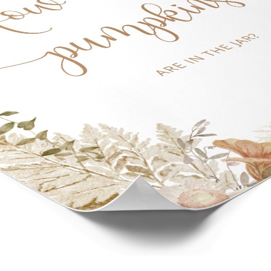 ボホ秋フローラはカボチャのポスターの数を推測 ポスター (角)