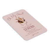 ボホ秋フローラガールベビーシャワー写真磁石 マグネット (右側)