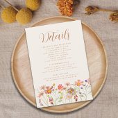 ボホ秋フローラテラコッタ結婚ズ詳細 エンクロージャーカード