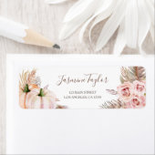 ボホ秋フローラパンプキン差出人住所ラベル ラベル (インサイチュ)