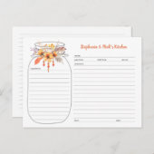 ボホ秋フローラビーズメイソンJARレシピカード 案内ポストカード (正面/裏面)