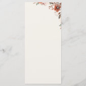 ボホ秋フローラブラウンレッズ食べアイボリー結婚ズ メニュー (裏面)