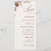 ボホ秋フローラブラウンレッズ食べアイボリー結婚ズ メニュー (正面)