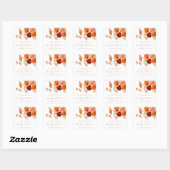 ボホ秋フローラ男女兼用ベビーシャワーカスタム スクエアシール (シート)