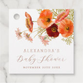 ボホ秋フローラ男女兼用ベビーシャワーカスタム フェイバータグ (正面)