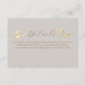 ボホ秋フローラ結婚の詳細カード エンクロージャーカード (正面)