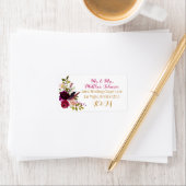 ボホ秋フローラ結婚ブーケのラベル ラベル (インサイチュ)