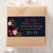 ボホ秋フローラ結婚ブーケのラベル ラベル (インサイチュ)