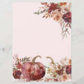 ボホ秋フローラ結婚メニュー メニュー (裏面)