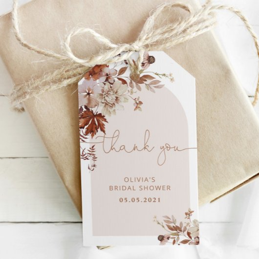 ボホ秋ブライダルシャワーギフトラベル ギフトタグ