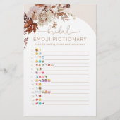 ボホ秋ブライダルシャワー絵文字ゲーム (正面)