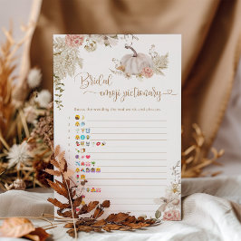 ボホ秋ブライダルシャワー絵文字ゲーム