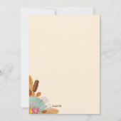 ボホ秋ブライダルシャワー 招待状 (裏面)