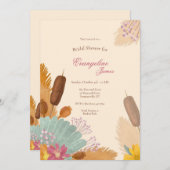 ボホ秋ブライダルシャワー 招待状 (正面/裏面)