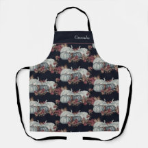 ボホ秋ブルーネイビーウォーターカラーカボチャ秋