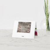 ボホ秋ブーケフローラサンキュー サンキューカード (裏面)