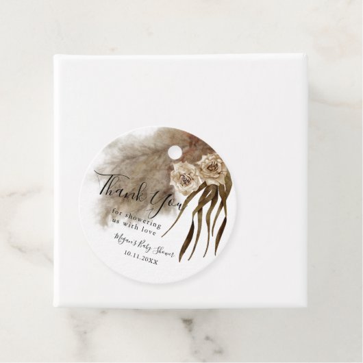 ボホ秋ボタニカルベイビーシャワー フェイバータグ (インサイチュ)