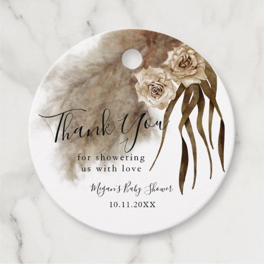 ボホ秋ボタニカルベイビーシャワー フェイバータグ (正面)