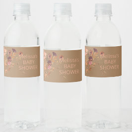 ボホ秋マウベピンク金ゴールド ペットボトルラベル