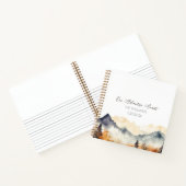 ボホ秋マウンテンウォーター結婚カラーズゲスト ノートブック (内部)