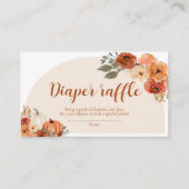 ボホ秋リトルカボチャおむつラッフルベビーシャワー エンクロージャーカード (正面)