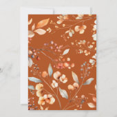 ボホ秋リトルカボチャ赤ちゃんシャワーアーチ 招待状 (裏面)