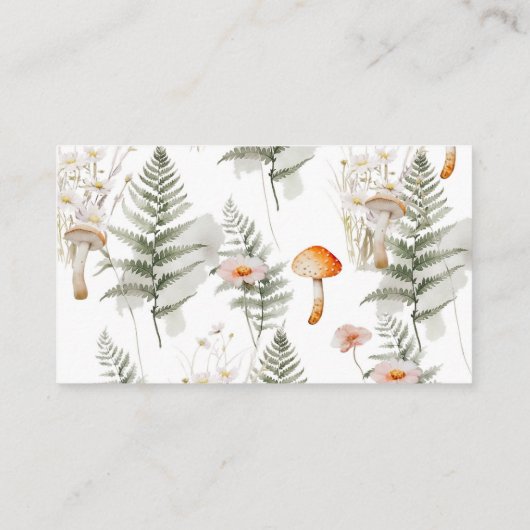 ボホ秋リトルキノコおむつラッフルチケット エンクロージャーカード (裏面)