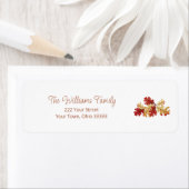 ボホ秋リーフエレガント差出人住所 ラベル (インサイチュ)