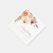 ボホ秋リーフバラブライダルシャワー スタンダードカクテルナプキン (角)