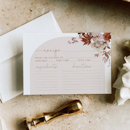 ボホ秋レシピカード。アーエレガントチレシピカード