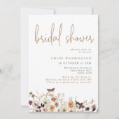 ボホ秋ワイルドフラワーズブライダルシャワー 招待状 (正面)