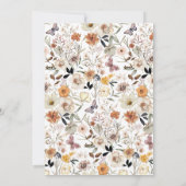 ボホ秋ワイルドフラワーズブライダルシャワー 招待状 (裏面)