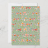 ボホ秋ワイルドフラワーセージ結婚グリーン 招待状 (裏面)