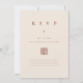 ボホ秋ワイルドフラワーテラコッタベージュ結婚ズ 招待状 (裏面)