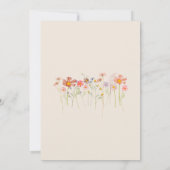 ボホ秋ワイルドフラワーフローラベージュテラコッタ 招待状 (裏面)