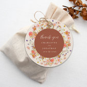 ボホ秋ワイルドフラワーフローラ結婚ズサンキュー フェイバータグ