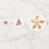 ボホ秋ワイルドフラワーブライダルシャワー コンフェッティ (裏面)