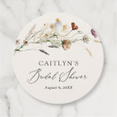 ボホ秋ワイルドフラワーブライダルシャワー フェイバータグ (正面)