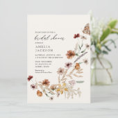 ボホ秋ワイルドフラワーブライダルシャワー 招待状 (スタンド正面)