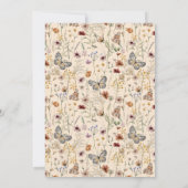 ボホ秋ワイルドフラワーブライダルシャワー 招待状 (裏面)