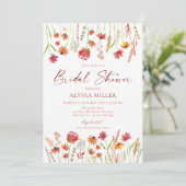 ボホ秋ワイルドフラワーブライダルシャワー 招待状 (スタンド正面)