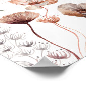 ボホ秋ワイルドフラワーベビーシャワーウェルカムサイン ポスター (角)