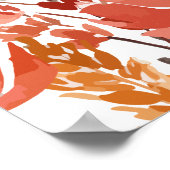 ボホ秋ワイルドフラワーベビーシャワーウェルカムサイン ポスター (角)