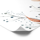 ボホ秋ワイルドフラワーベビーシャワーウェルカムサイン ポスター (角)