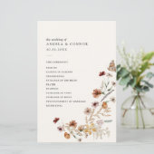 ボホ秋ワイルドフラワー結婚式 プログラム (スタンド正面)